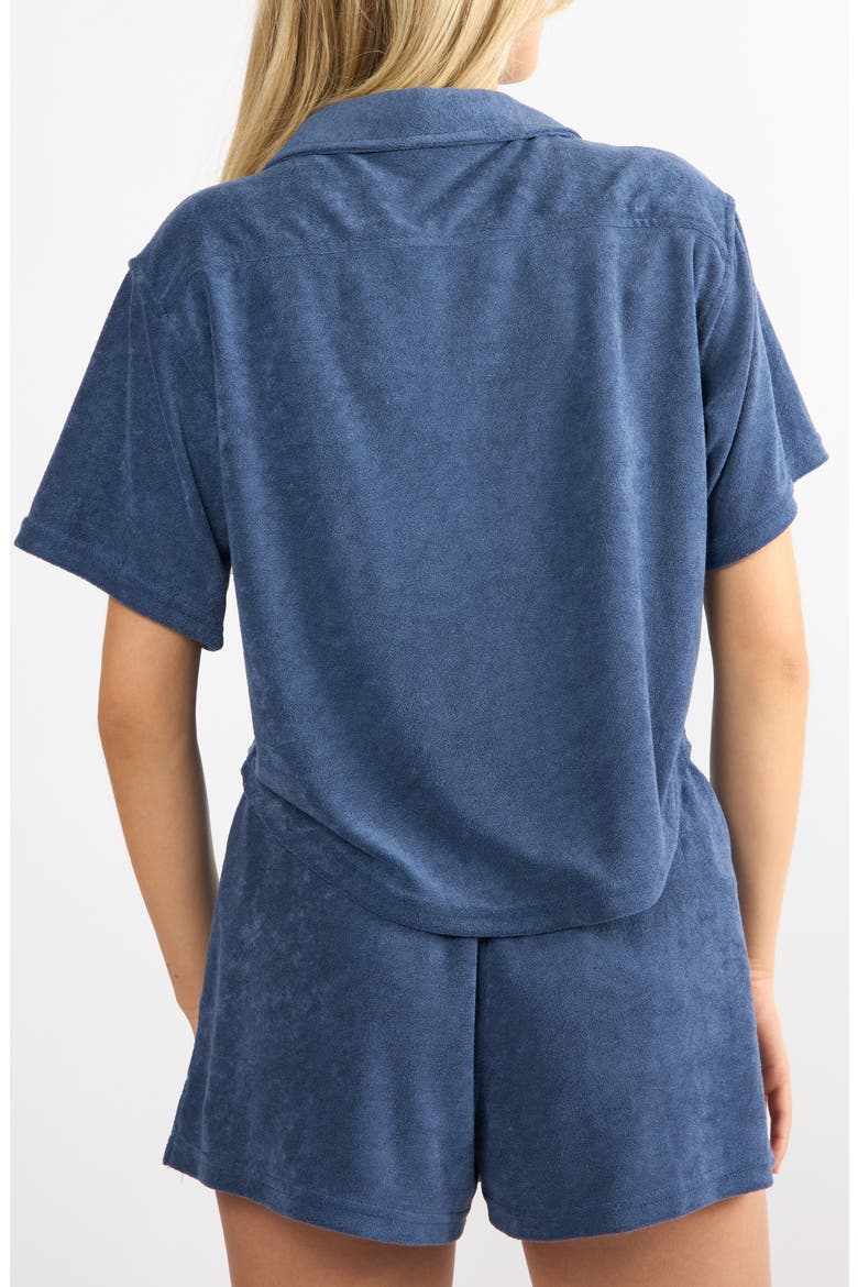 The Terry Button-Up Shirt, Alternate, color, NAVY