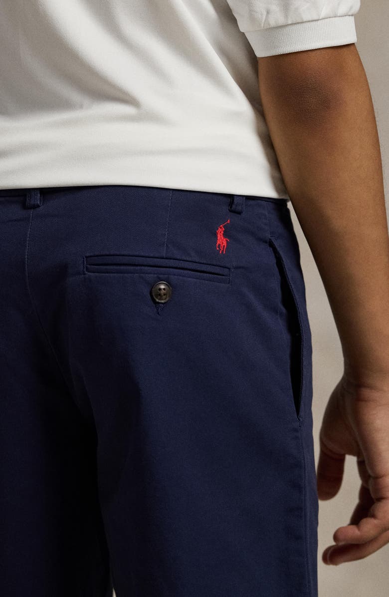 Polo Ralph Lauren Kids' Flat Front Cotton Twill Chino Shorts, Alternate, color, Navy
