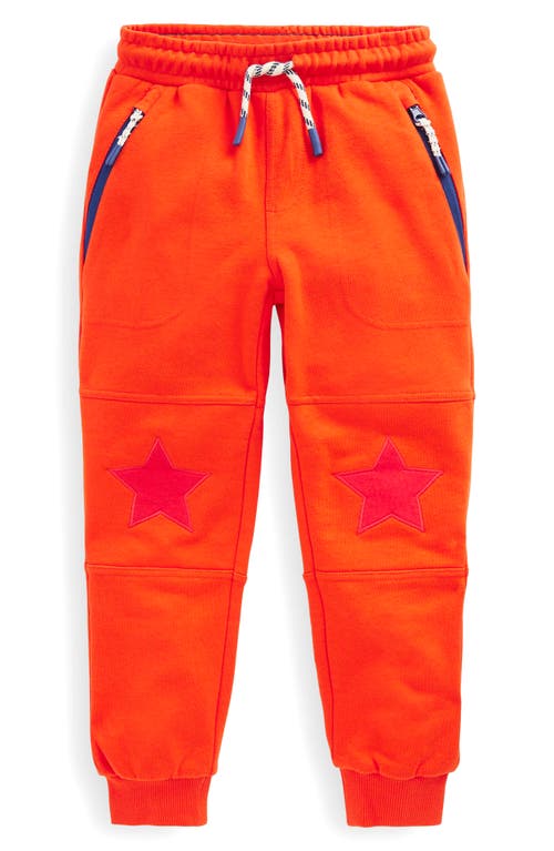 Shop Mini Boden Kids' Warrior Knee Cotton Joggers In Kiln Orange