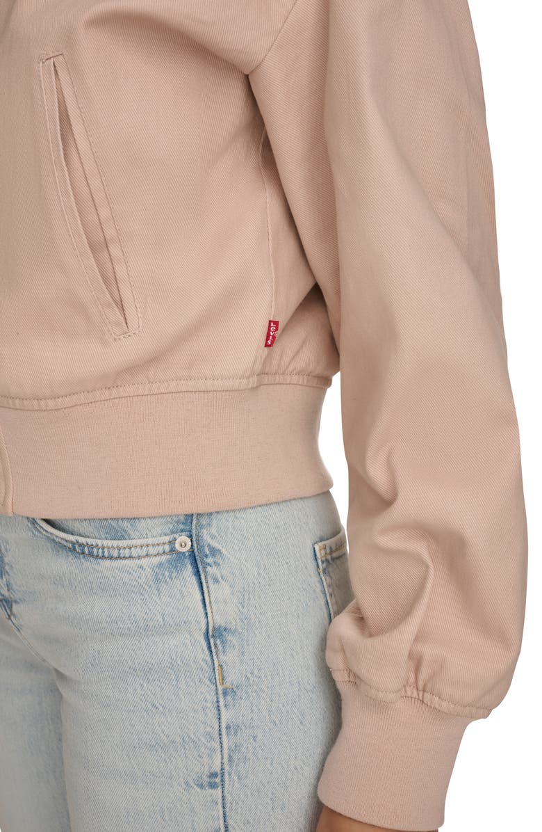 Levi's<sup>®</sup> Denim Crop Bomber Jacket, Alternate, color, Light Pink