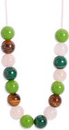 NEST Jewelry Malachite & Rose Quartz Necklace