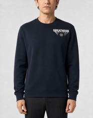 PHILIPP PLEIN Fleece Round Neck Sweatshirt Greatness Men