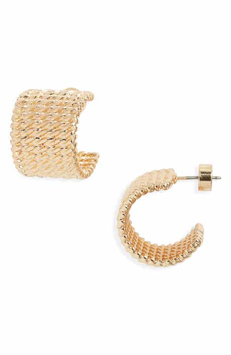 Nordstrom Twisted Wide Hoop Earrings
