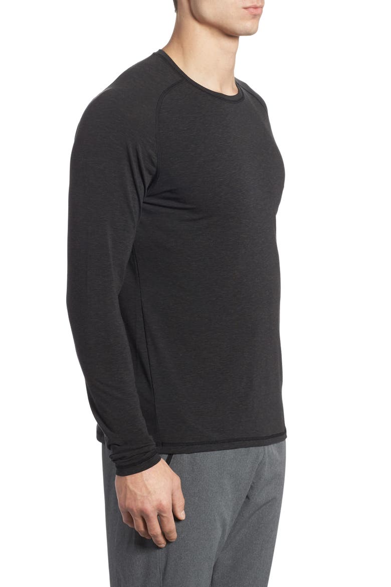 Long Sleeve Base Layer Tee, Alternate, color, BLACK OXIDE HEATHER