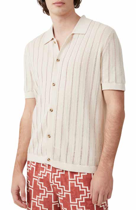 Cotton On Pablo Open Knit Button-Up Camp Shirt