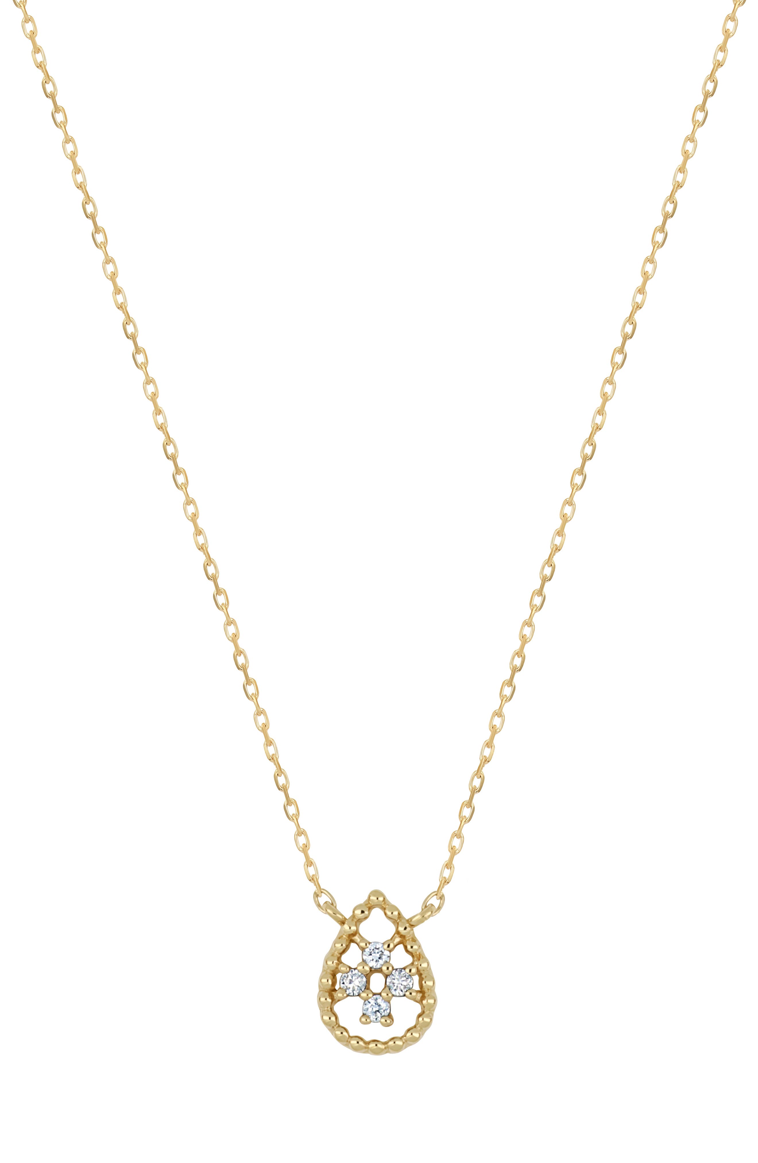 Bony Levy Mykonos Diamond Teardrop Pendant Necklace
