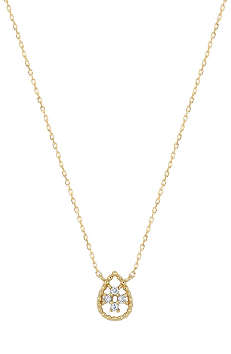 Bony Levy Mykonos Diamond Teardrop Pendant Necklace, Main, color, 18K Yellow Gold
