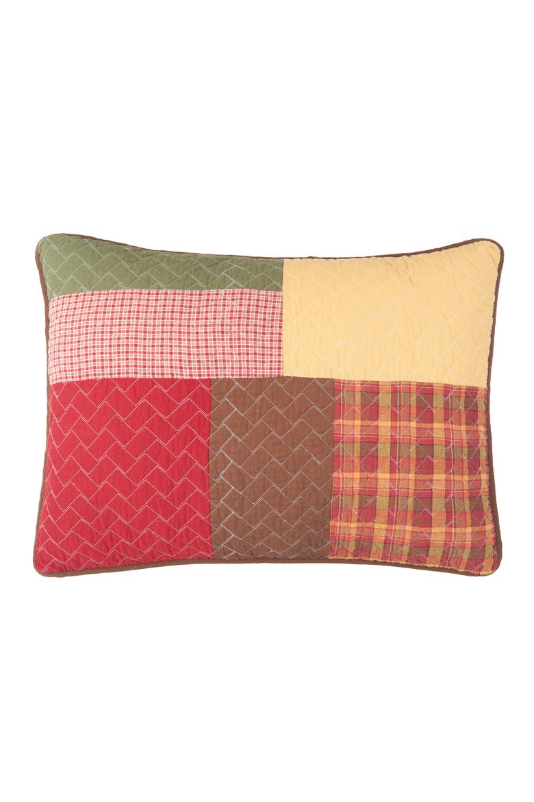 20" x 26" Luke Cotton Standard Sham - Machine Washable, Main, color, Red