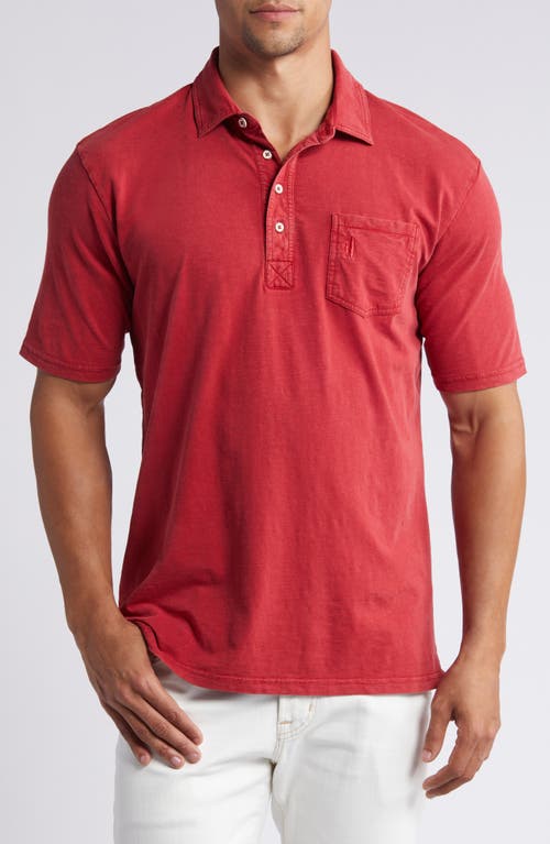 johnnie-O Coastal Wash Original Pocket Polo in Malibu Red 