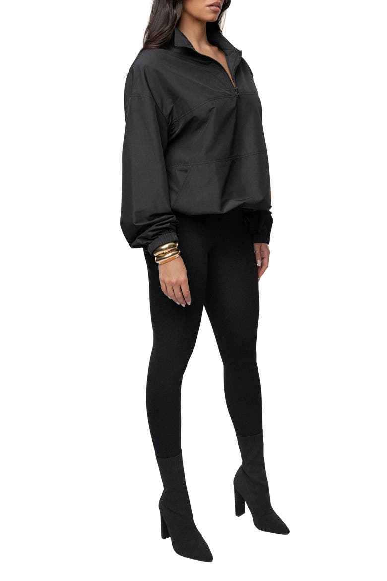 Oversized Funnel Jacket, Alternate, color, Black