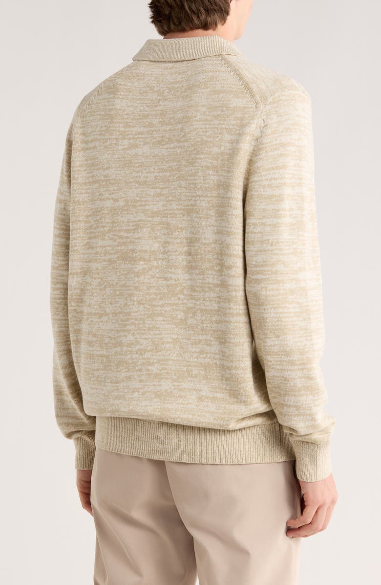 Scotch & Soda Space Dye Polo Sweater, Alternate, color, Plaza Taupe