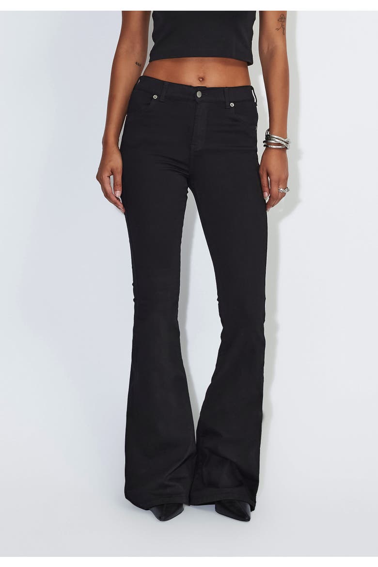 Macy Mid Flare Jeans, Alternate, color, Black
