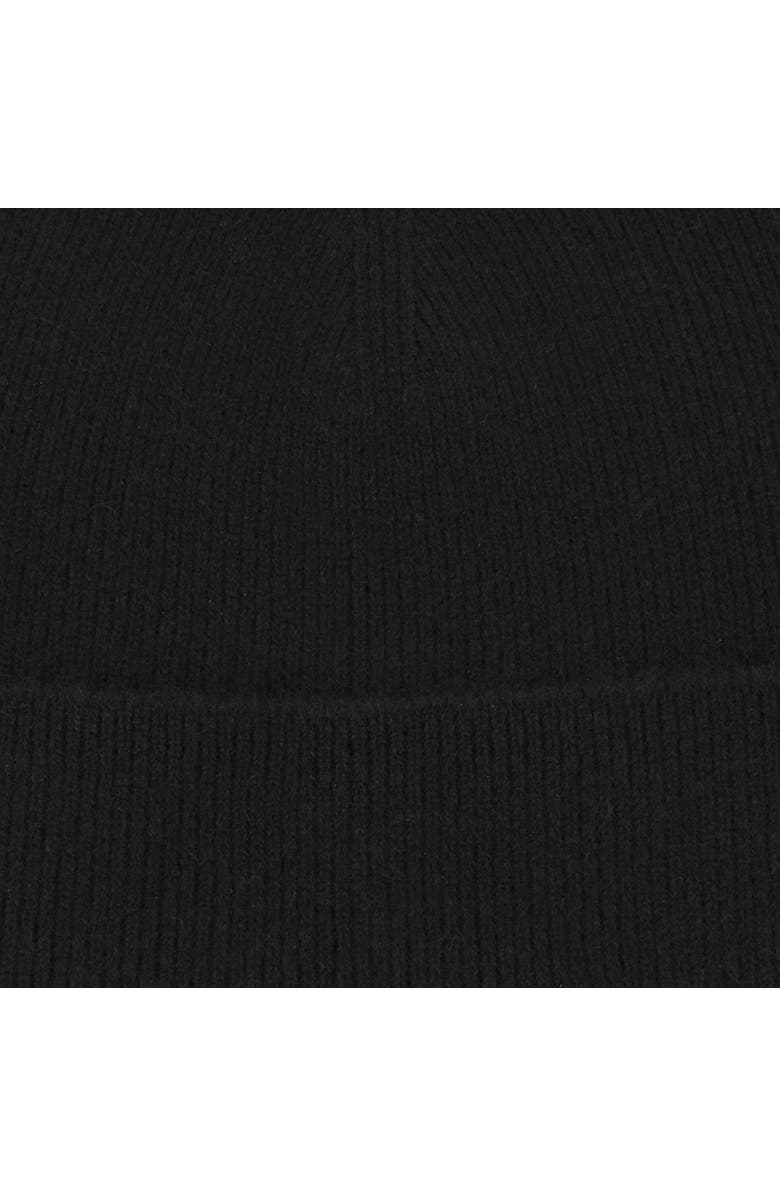 Trafalgar Camden Cashmere Solid Colored Micro Ribbed Beanie, Alternate, color, Black