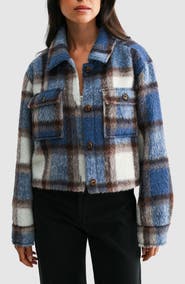 All in Favor Plaid Cropped Jacket