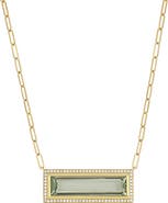 Bony Levy Prasiolite & Diamond Pendant Necklace