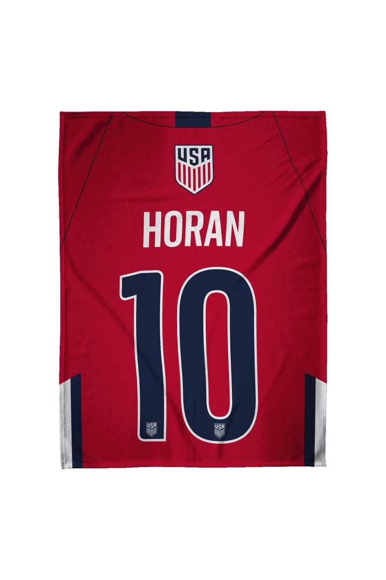 US Womens Soccer Lindsey Horan 60" x 80" Raschel Throw Blanket, Alternate, color, None