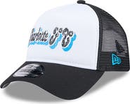 New Era Women's New Era White/Black Charlotte FC Throwback A-Frame Trucker 9FORTY Snapback Hat