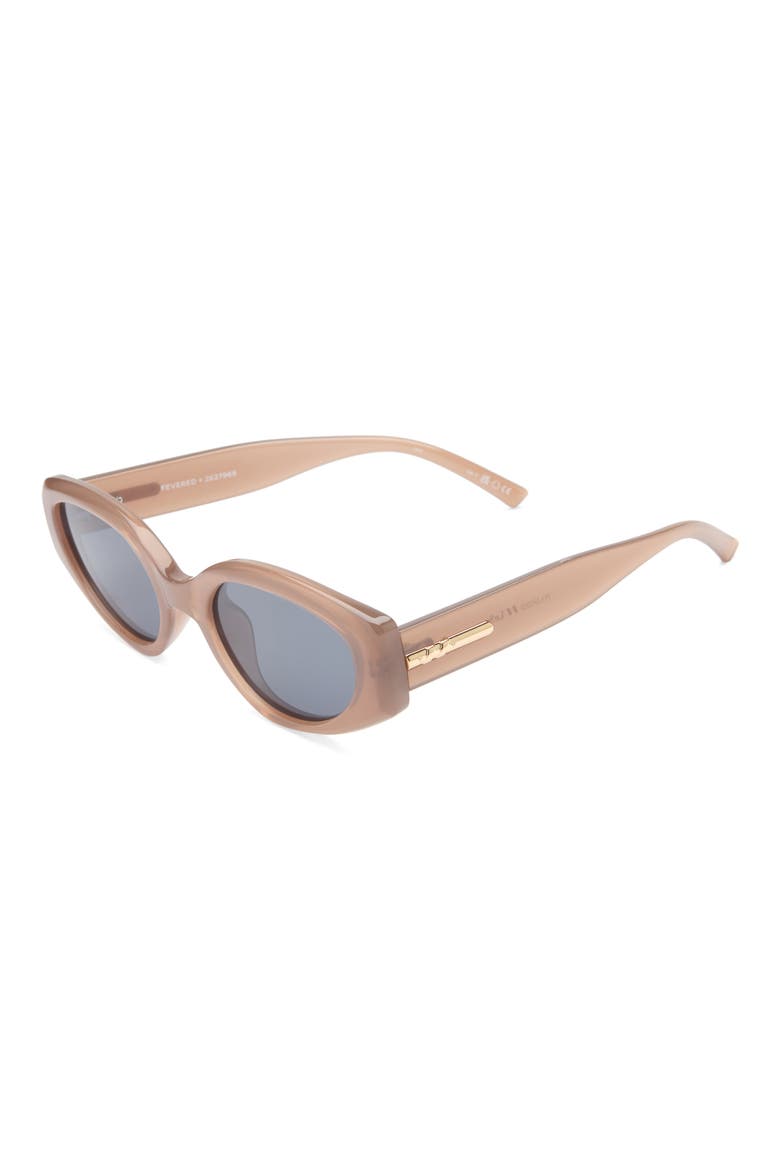 Fevered 53mm Polarized Oval Sunglasses, Alternate, color, FAWN / SMOKE MONO POLARIZED