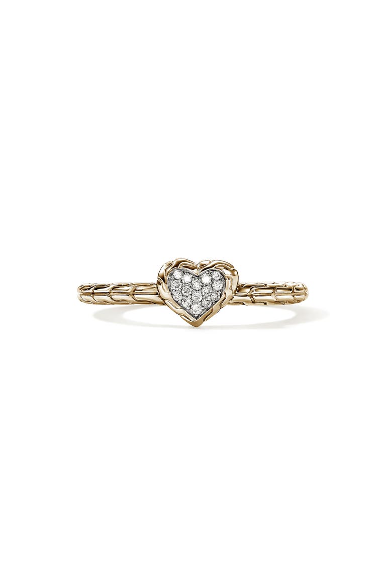 Essentials Heart Pavé Ring, Main, color, GOLD