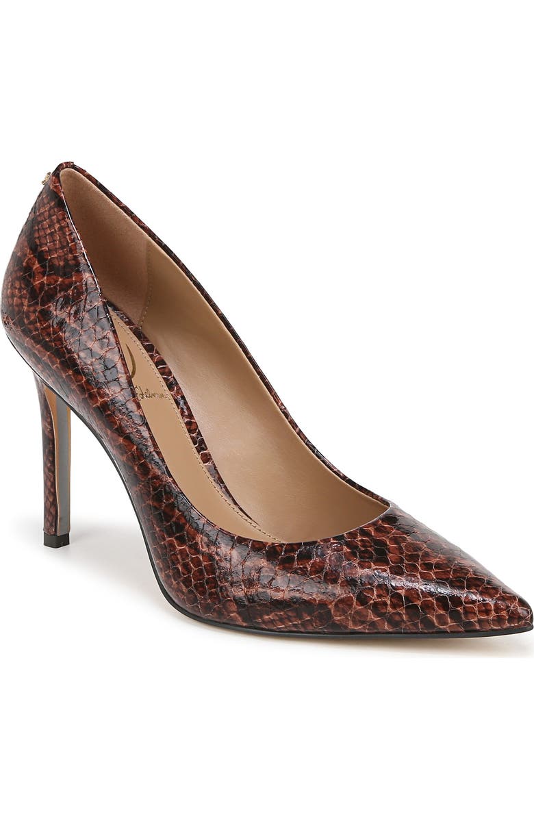 Sam Edelman Hazel Pointed Toe Pump, Main, color, Stable Brown