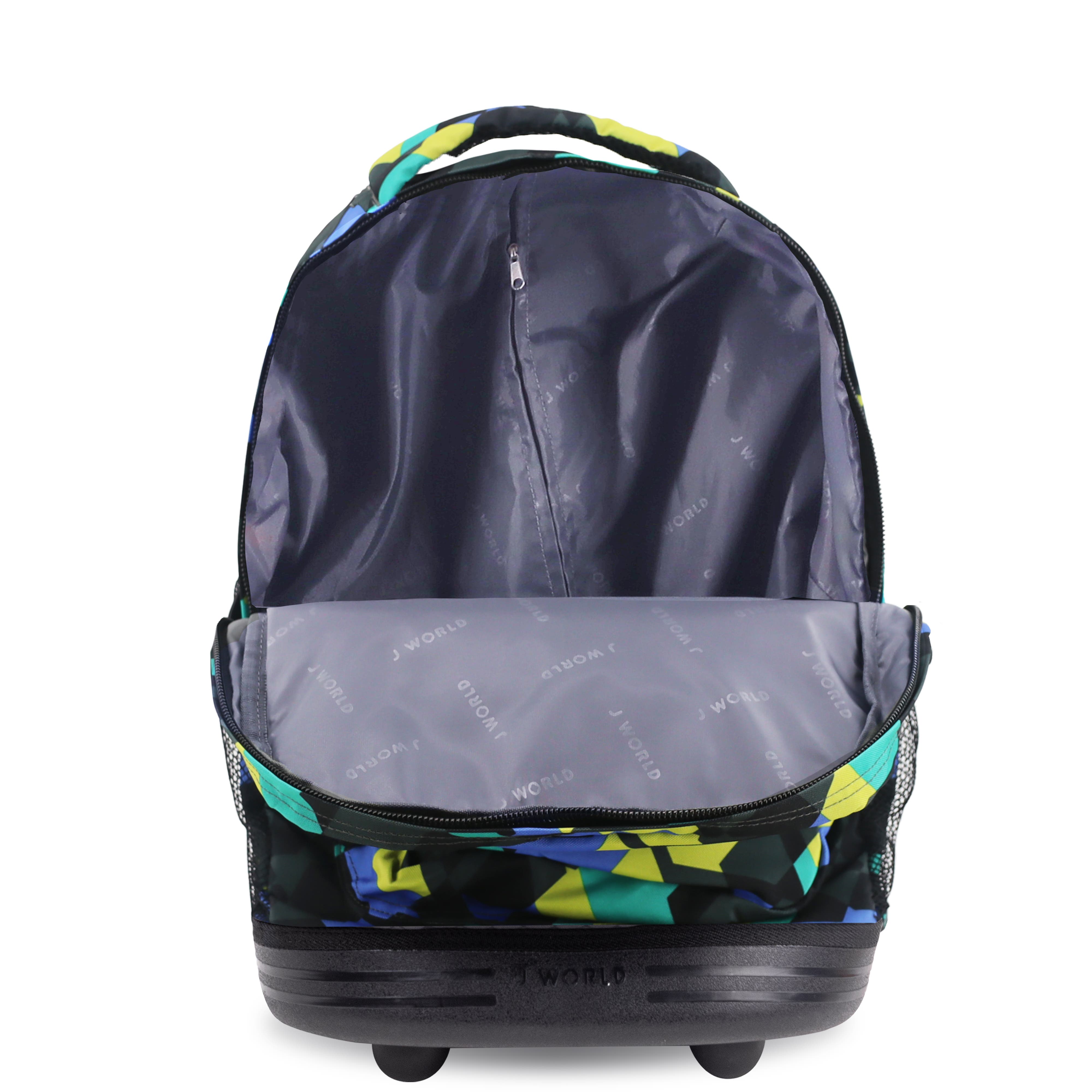 J World Sunrise 18" Kids Rolling Backpack, Alternate, color, Cubes