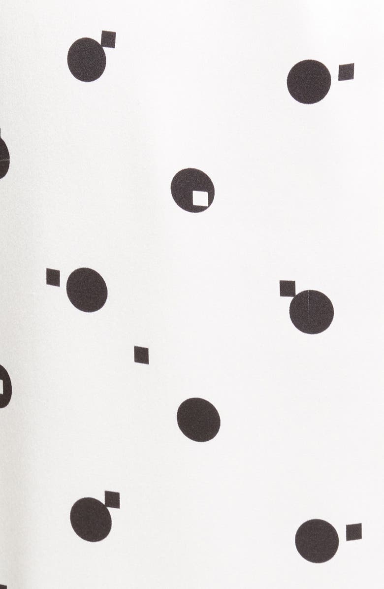 Rosetta Getty Bauhaus Dot Print Silk Charmeuse Midi Dress, Alternate, color,