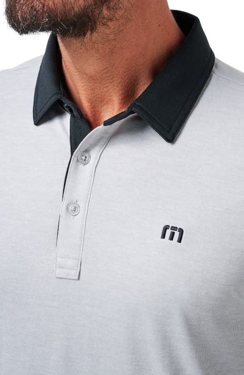 Travismathew Deep Start Polo In Heather Light Grey/black