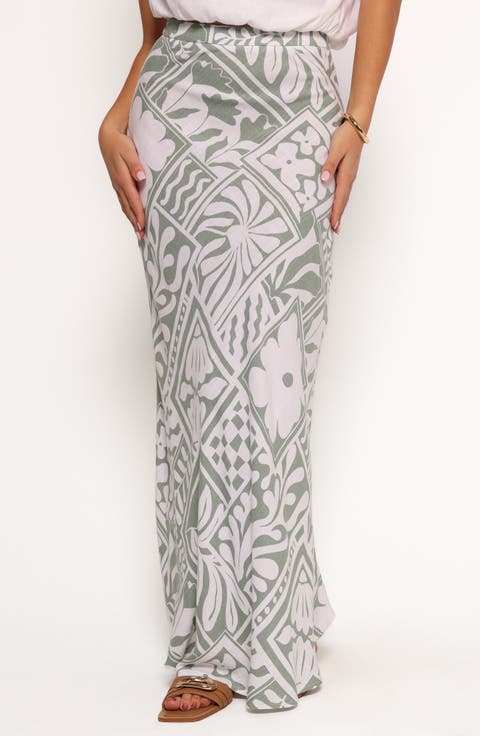 Willow Mixed Print Maxi Skirt