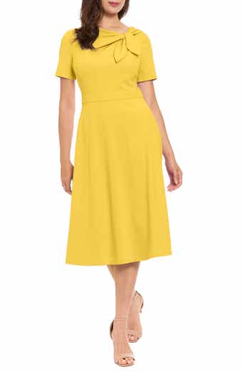 Scuba Crepe Fit & Flare Dress