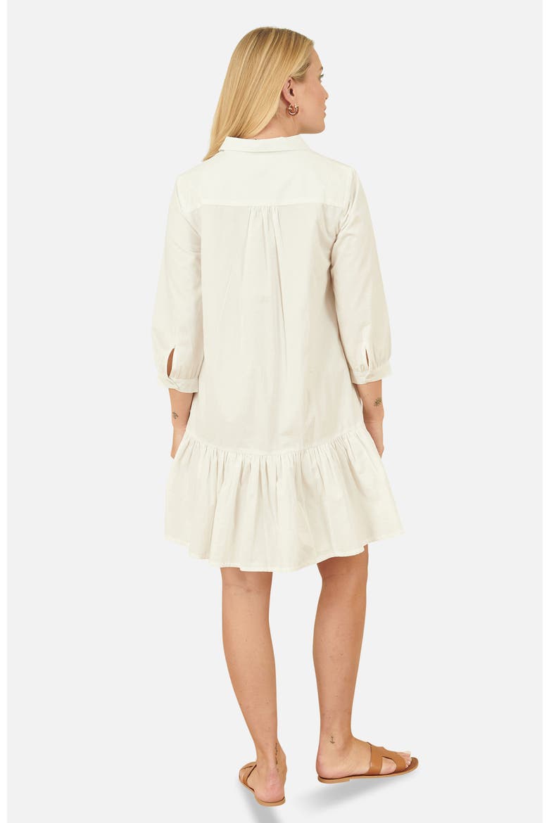 Cotton Flower Tunic Dress, Alternate, color, White