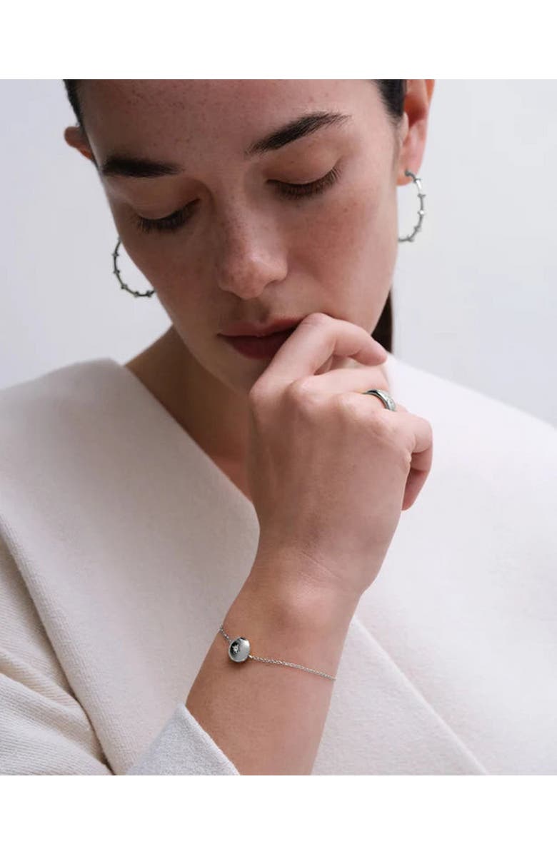 Astley Clarke Silver Biography Chain Locket Bracelet, Alternate, color, Silver