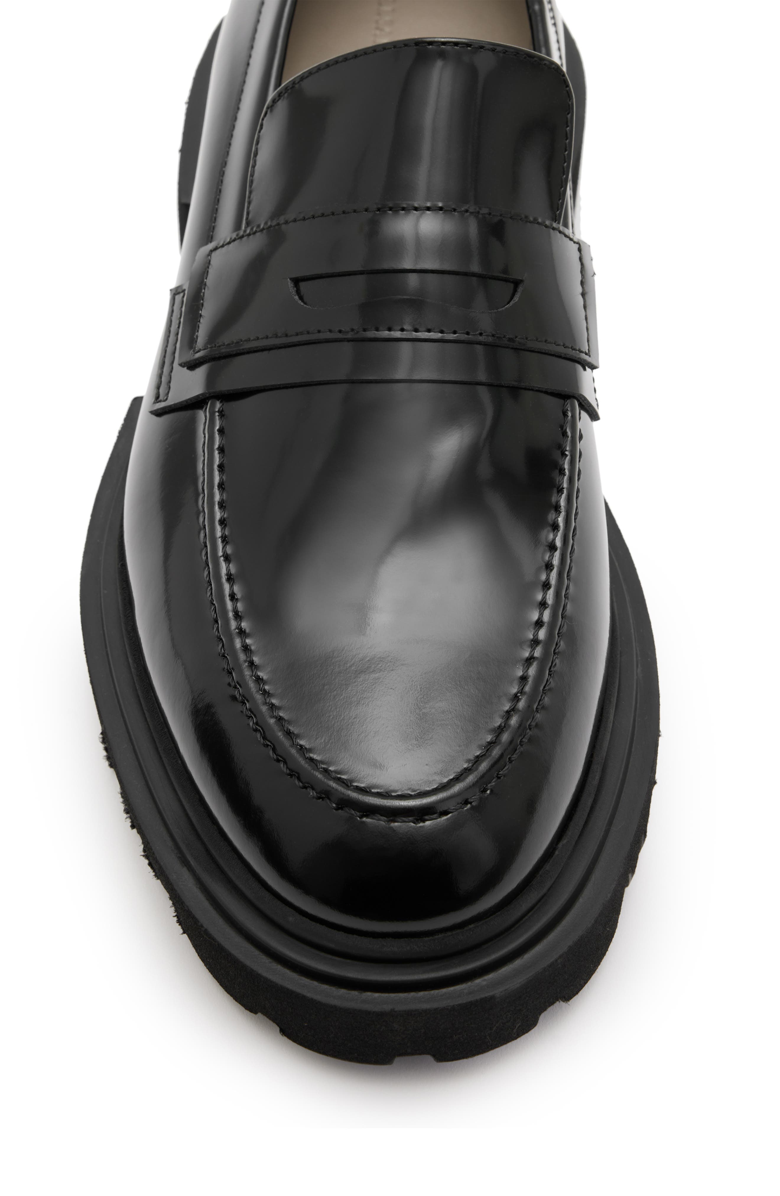 AllSaints Vinni Lug Penny Loafer, Alternate, color, 