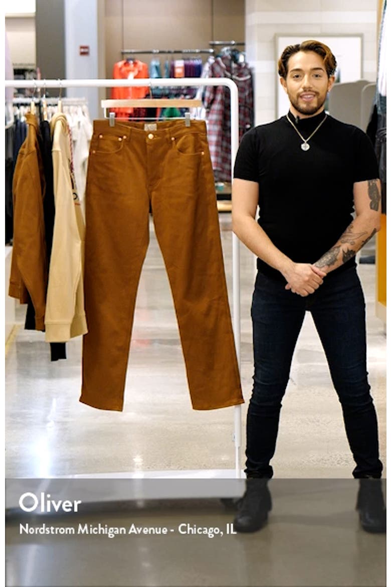 Five Pocket Slim Straight Leg Corduroy Pants video