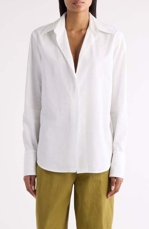 Celinta Cotton Button-Up Shirt