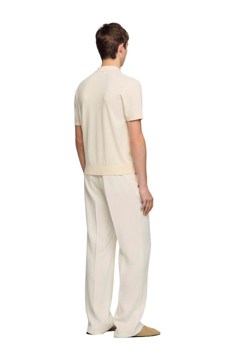SANDRO Openwork shirt, Alternate, color, Ecru