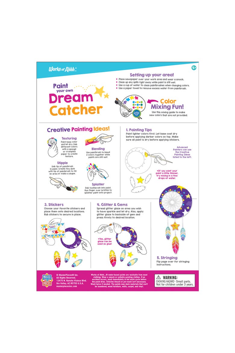 Dreamcatcher Wood Craft & Paint Kit, Alternate, color, Multicolor