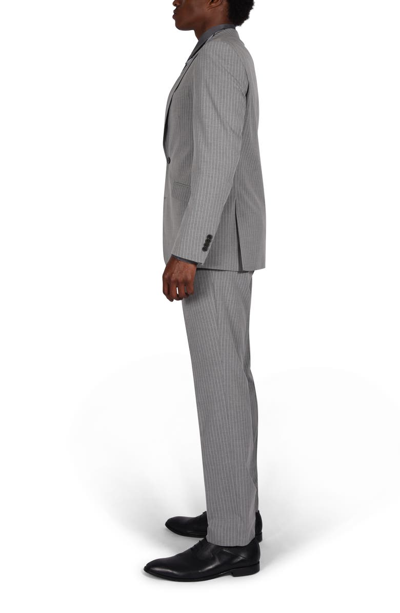 SAVILE ROW CO Trim Fit Pinstripe Suit, Alternate, color,