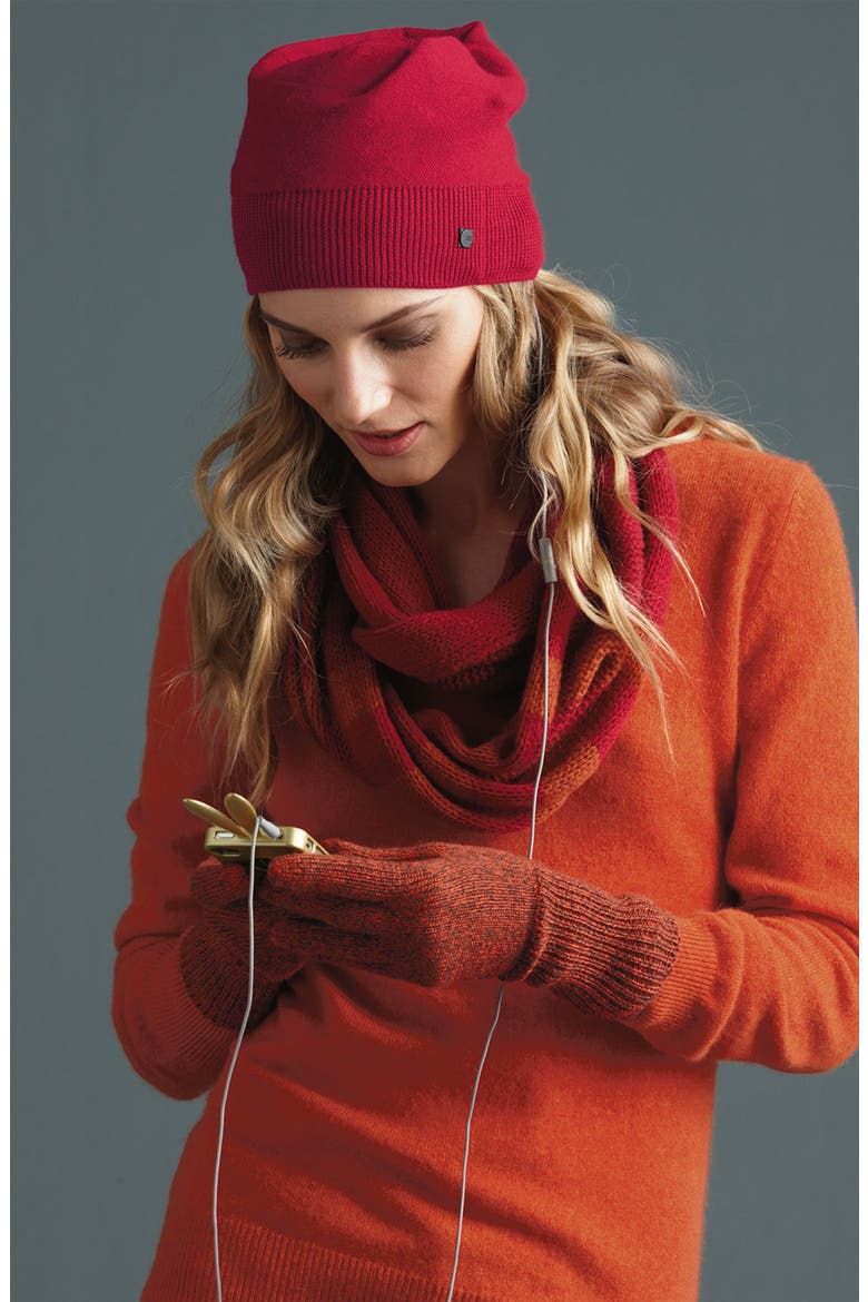 Long Knit Tech Gloves, Alternate, color, EXPRESSO HEATHER