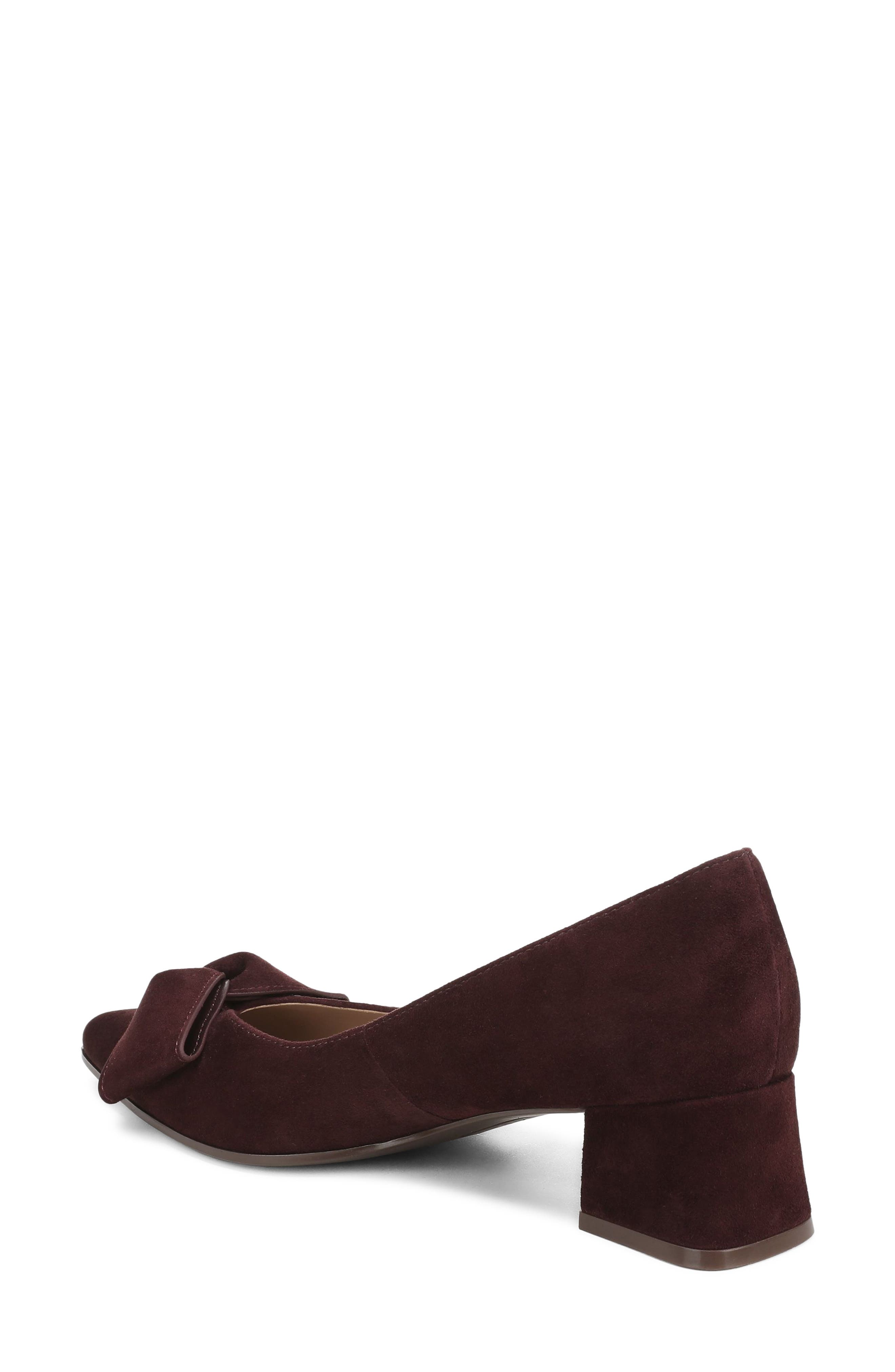 Mavis Bow Pointed Toe Pump, Alternate, color, SMOKY SANGRIA SUEDE
