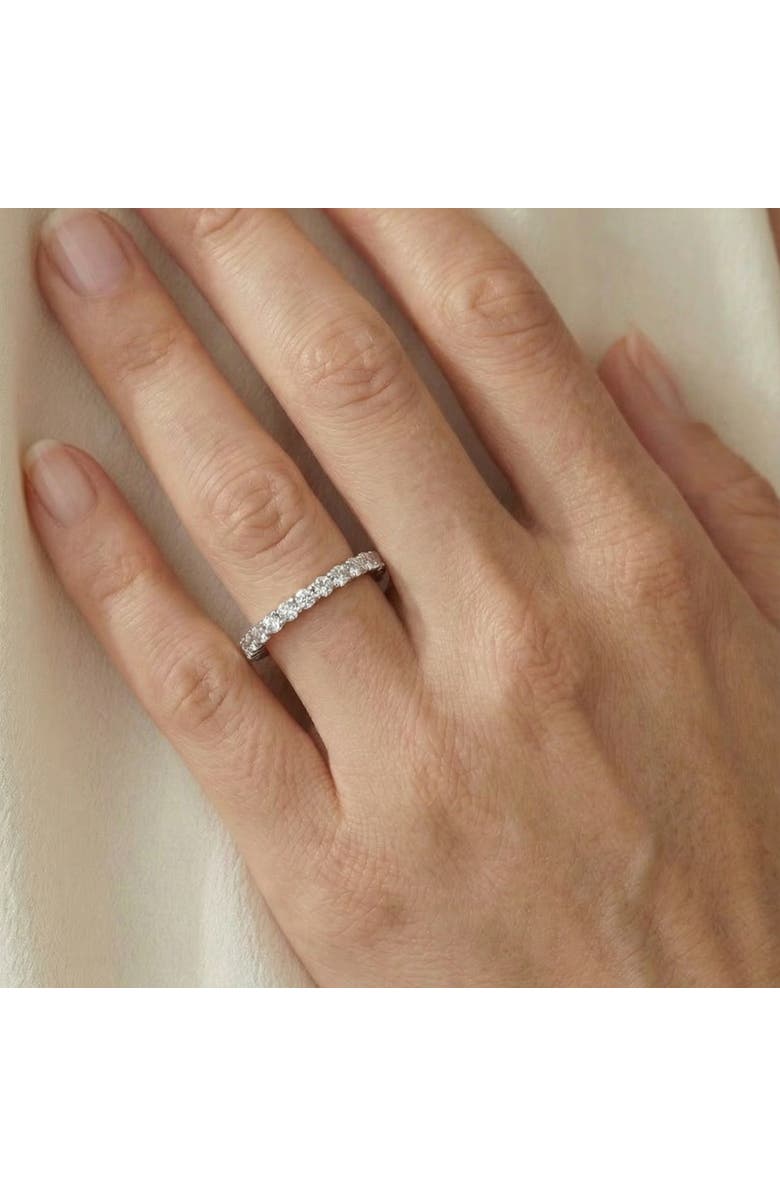 Bliss Diamond 1 1/2 Ct Diamond Eternity Ring Women's Stackable 14k Gold Band Lab Grown, Alternate, color, 14K White Gold