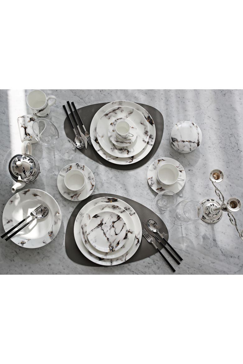 Marble Venice Fog Espresso Cup & Saucer, Alternate, color, White