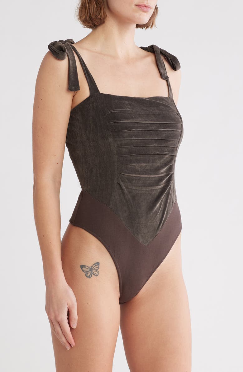 Free People Haven Tie Shoulder Bodysuit, Alternate, color, 