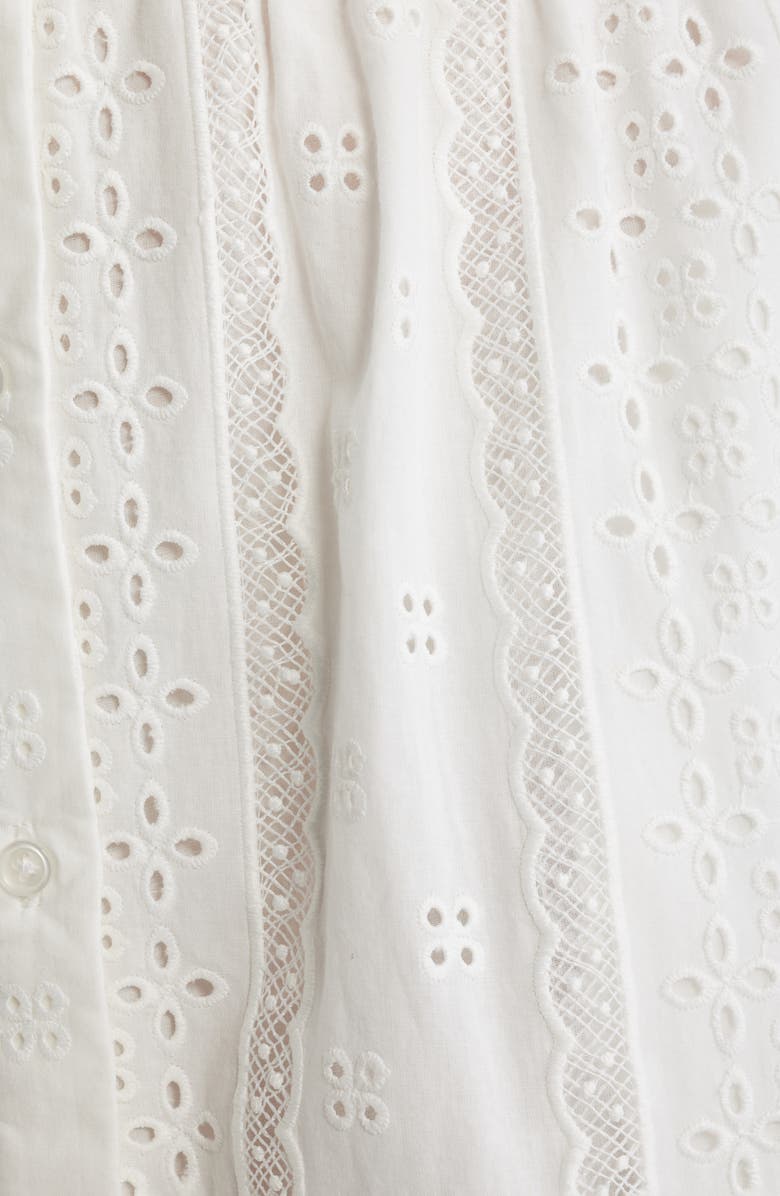 Hill House Home The Jamie Eyelet Nap Midi Shirtdress, Alternate, color, White