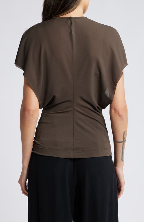 Faithfull The Brand Brita Dolman Sleeve Top In Chocolate Brown