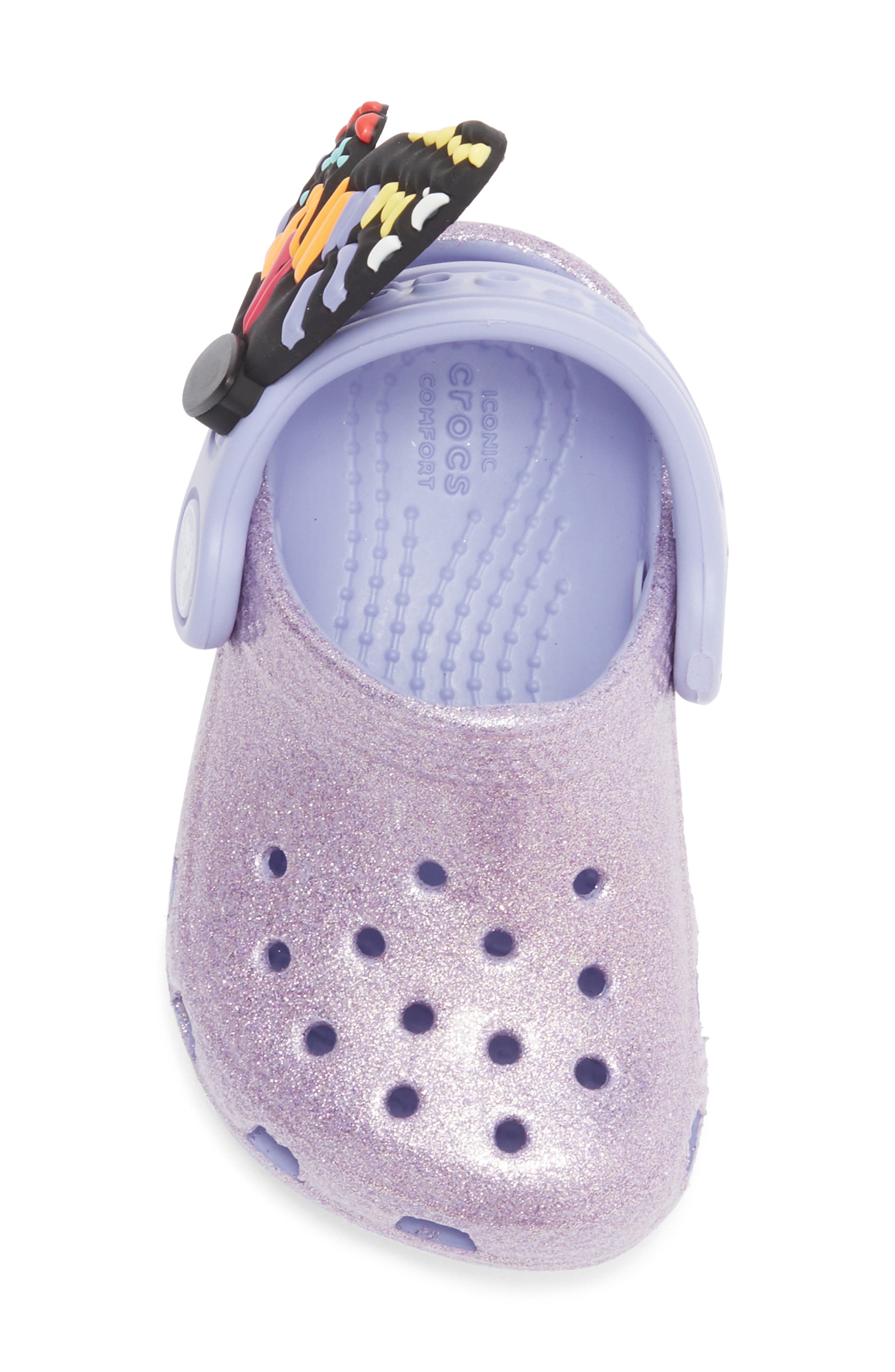 CROCS Kids' Classic Iam Butterfly Clog, Alternate, color, Mystic Purple