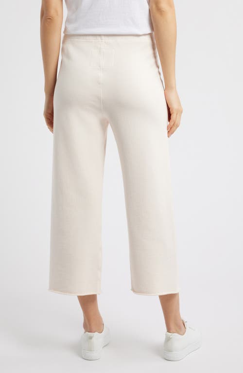 Frank & Eileen Catherine Crop Wide Leg Sweatpants In Petal