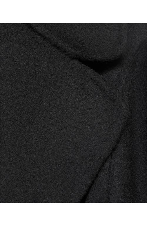 Mango Wool Blend Wrap Coat In Black