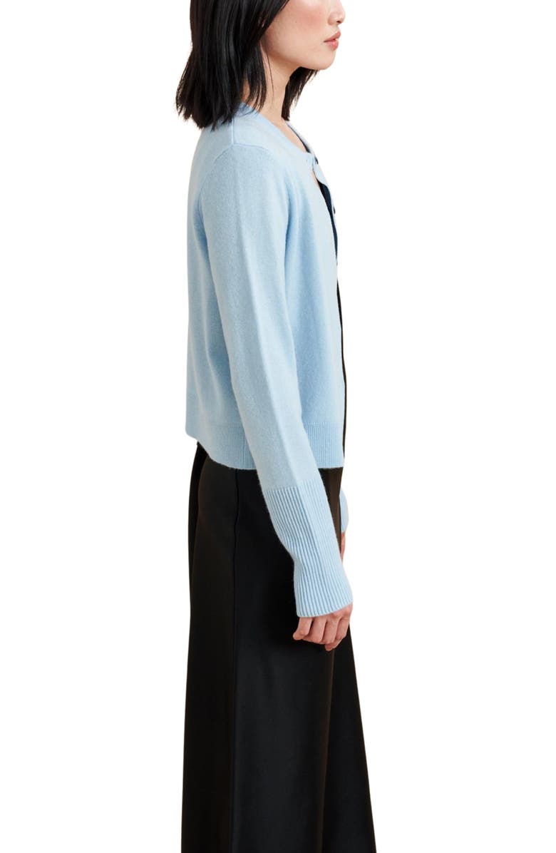 La Ligne Solid Lean Lines Cardigan, Alternate, color, Light Blue