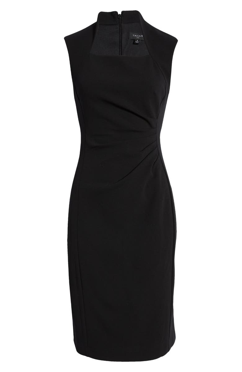 Tahari ASL Ruched Cap Sleeve Sheath Dress, Alternate, color, 