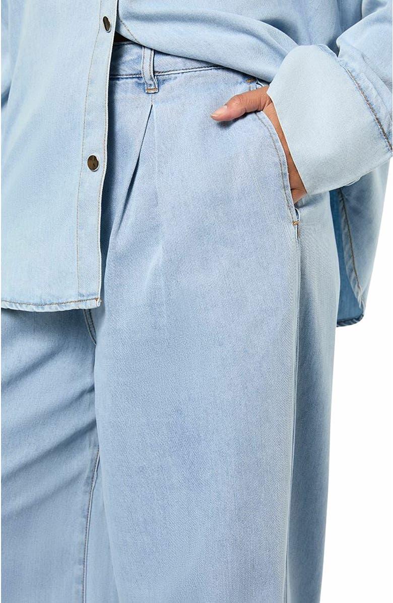 WeWoreWhat High Waisted Pleated Super Wide Leg Pant, Alternate, color, 